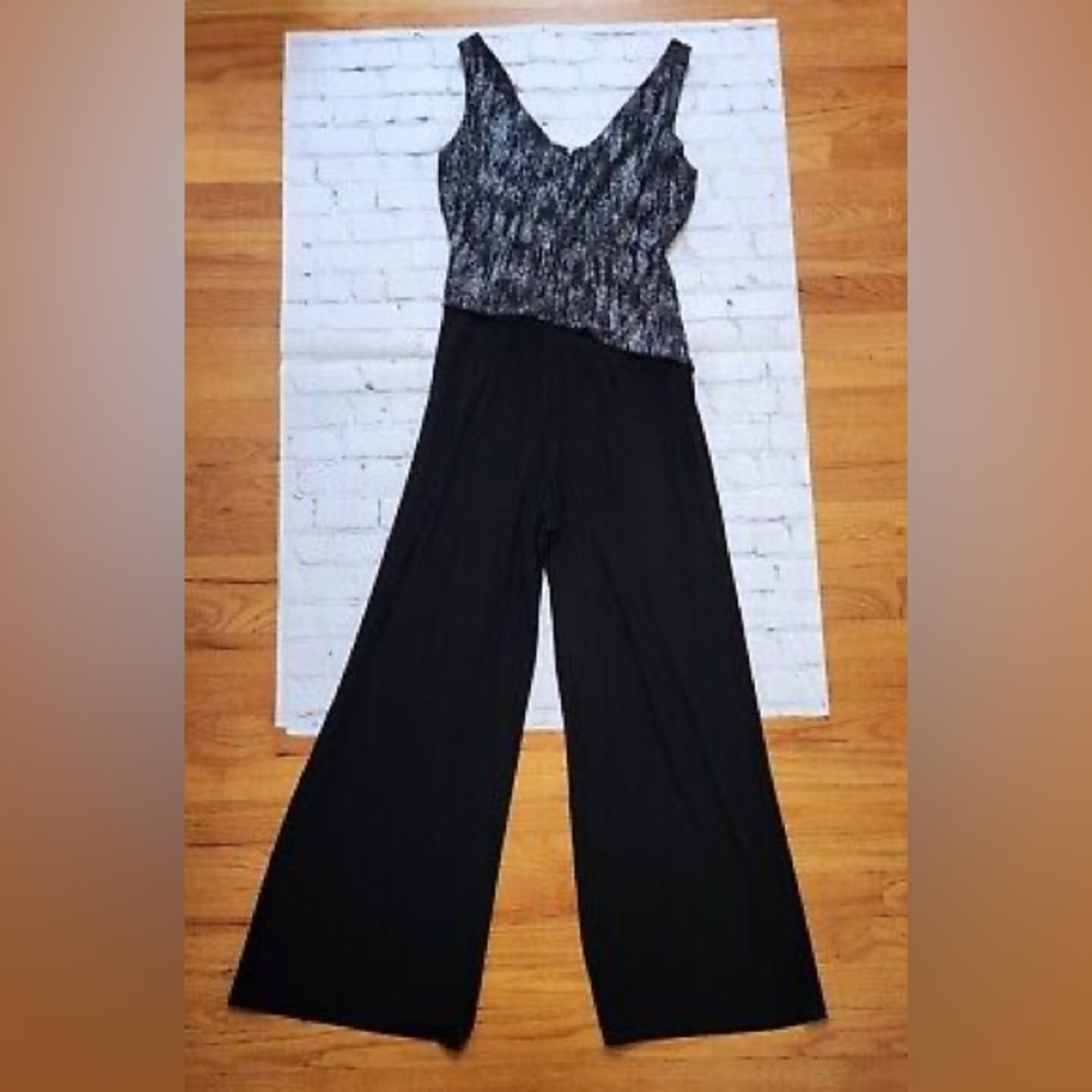 Anne Klein - Black and silver jumpsuit